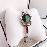 Gucci Horsebit Collection Mother of Pearl Black Dial Silver Steel Strap Watch For Women - YA139503 Buy Now By Gucci