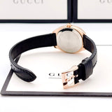 Gucci GG2570 Quartz Black Dial Black Leather Strap Watch For Women - YA142509 Buy Now By Gucci