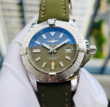 Breitling Avenger Automatic GMT 43 Green Dial Green Nylon Strap Watch for Men - A17318101L1X1 Buy Now By Breitling