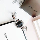 Gucci Guccissima Black Dial Silver Steel Strap Watch For Women - YA134301 Buy Now By Gucci