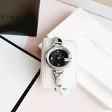 Gucci Guccissima Black Dial Silver Steel Strap Watch For Women - YA134301 Buy Now By Gucci