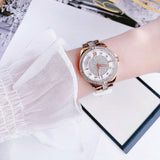 Bulova Crystal Collection Silver Dial Rose Gold Steel Strap Watch for Women - 98L229 Buy Now By Bulova