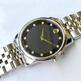 Movado Museum Classic Black Dial Silver Steel Strap Watch For Women - 0606858 Buy Now By Movado