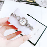 Bulova Crystals Mother of Pearl Dial Two Tone Steel Strap Watch for Women - 98X108 Buy Now By Bulova