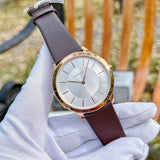 Calvin Klein Minimal White Dial Brown Leather Strap Watch for Men - K3M216G6 Buy Now By Calvin Klein