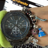 Michael Kors Wren Chronograph Quartz Blue Dial Grey Steel Strap Watch For Women - MK6097 Buy Now By Michael Kors