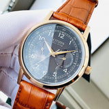 Citizen Eco Drive Multi Function Day & Date Black Dial Brown Leather Strap Watch For Men - AO9003-08E Buy Now By Citizen