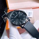 Calvin Klein City Quartz Black Dial Black Leather Strap Watch for Men - K2G2G4CX Buy Now By Calvin Klein