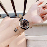 Swarovski Octea Lux Black Dial Black Leather Strap Watch for Women - 5414410 Buy Now By Swarovski