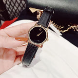 Movado Museum Black Dial Black Leather Strap Watch For Women - 2100006 Buy Now By Movado