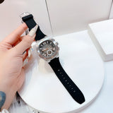 Guess Headline Chronograph Grey Dial Black Rubber Strap Watch for Men - GW0571G1 Buy Now By Guess