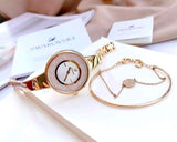 Swarovski Crystalline Bracelet White Dial Rose Gold Steel Strap Watch for Women - 5269250 Buy Now By Swarovski