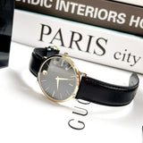 Movado Ultra Slim Black Dial Black Leather Strap Watch For Men - 0607087 Buy Now By Movado