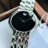 Movado Classic Quartz Black Dial Silver Steel Strap Watch for Men - 0606337 Buy Now By Movado