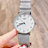 Tissot T Classic Everytime Medium White Dial Two Tone NATO Strap Watch for Women - T109.410.18.032.00 Buy Now By Tissot