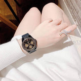 Guess Starlight Black Dial Black Rubber Strap Watch for Women - W0846L1 Buy Now By Guess