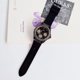 Guess Starlight Black Dial Black Rubber Strap Watch for Women - W0846L1 Buy Now By Guess
