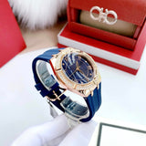 Guess Cosmo Diamonds Blue Blue Dial Blue Silicone Strap Watch for Women - GW0034L4 Buy Now By Guess