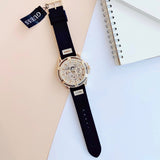 Guess King Quartz Crystals Gold Dial Black Silicone Strap Watch For Men - GW0537G2 Buy Now By Guess