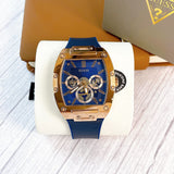 Guess Phoenix Multifunction Blue Dial Blue Rubber Strap Watch for Men - GW0202G4 Buy Now By Guess