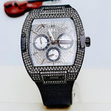 Guess Phoenix Multifunction Silver Dial Black Silicone Strap Watch For Men - GW0048G1 Buy Now By Guess