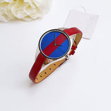 Calvin Klein Rebel Blue Maroon Dial Maroon Leather Strap Watch for Women - K8P231UN Buy Now By Calvin Klein