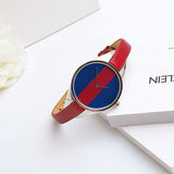 Calvin Klein Rebel Blue Maroon Dial Maroon Leather Strap Watch for Women - K8P231UN Buy Now By Calvin Klein