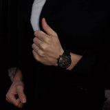 Daniel Wellington Iconic Chronograph Black Dial Black Steel Strap Watch For Men - DW00100642 Buy Now By Daniel Wellington