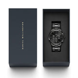 Daniel Wellington Iconic Chronograph Black Dial Black Steel Strap Watch For Men - DW00100642 Buy Now By Daniel Wellington