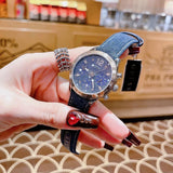 Guess Marina Chronograph Blue Dial Blue Denim Strap Watch For Women - W1057L1 Buy Now By Guess