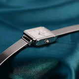 Daniel Wellington Quadro Studio White Dial Silver Mesh Bracelet Watch For Women - DW00100521 Buy Now By Daniel Wellington