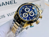 Versace V-Ray Chronograph Quartz Blue Dial Two Tone Steel Strap Watch For Men - VE2I01021 Buy Now By Versace
