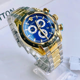 Versace V-Ray Chronograph Quartz Blue Dial Two Tone Steel Strap Watch For Men - VE2I01021 Buy Now By Versace