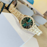 Guess Cosmo Diamonds Green Dial Gold Steel Strap Watch for Women - GW0033L8 Buy Now By Guess