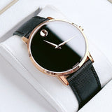 Movado Museum Classic Black Dial Black Leather Strap Watch for Men - 0607196 Buy Now By Movado