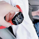 Guess Phoenix Multifunction Black Dial Red Rubber Strap Watch for Men - GW0203G4 Buy Now By Guess