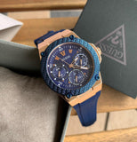 Guess Zena Blue Dial Blue Silicone Strap Watch For Women - W1094L2 Buy Now By Guess