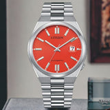 Citizen x Pantone Automatic Blazing Red Dial Silver Steel Strap Watch For Men - NJ0158-89W Buy Now By Citizen