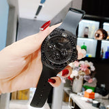 Guess Zeus Multifunction Crystals Black Dial Black Silicone Strap Watch For Men - GW0208G5 Buy Now By Guess