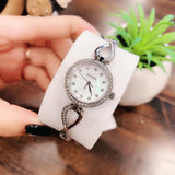 Bulova Crystals Quartz Mother of Pearl Dial Silver Steel Strap Watch for Women - 96X129 Buy Now By Bulova