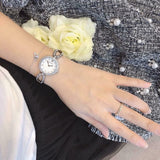 Bulova Crystals Quartz Mother of Pearl Dial Silver Steel Strap Watch for Women - 96X129 Buy Now By Bulova