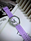 Michael Kors Janelle Three Hand Purple Dial Purple Rubber Strap Watch For Women - MK7143 Buy Now By Michael Kors