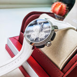 Michael Kors Sidney Multifunction Black Dial White Silicone Strap Watch For Women - MK6947 Buy Now By Michael Kors