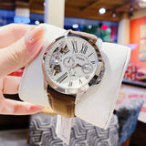 Fossil Grant Twist Multi-Function White Dial Brown Leather Strap Watch for Men - ME1144 Buy Now By Fossil