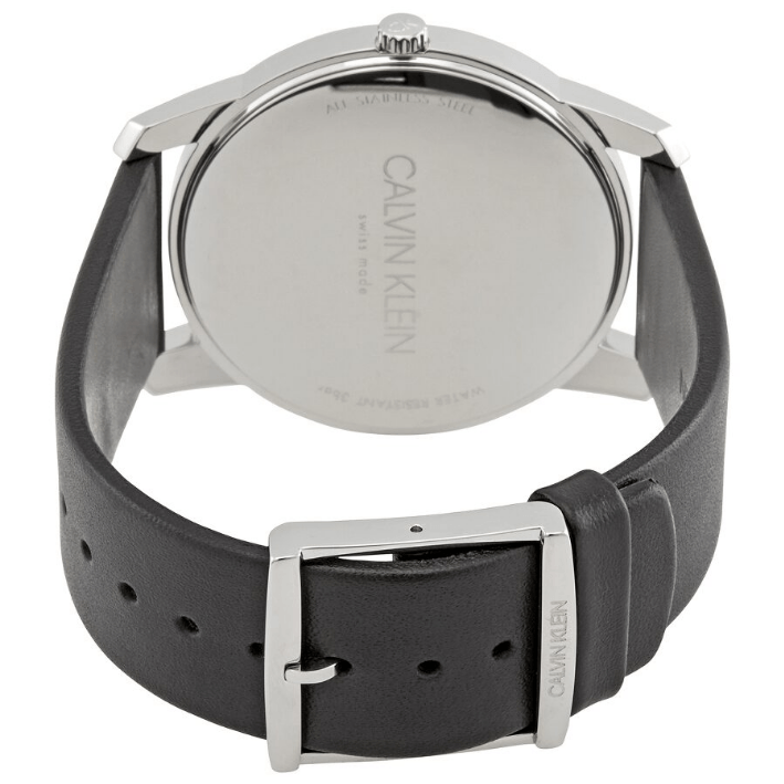 Calvin Klein City White Dial Black Leather Strap Watch For Men - K2G211C6 Buy Now By Calvin Klein