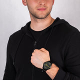 Armani Exchange Hampton Black Dial Black Steel Strap Watch For Men - AX2407 Buy Now By Armani Exchange