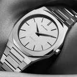 D1 Milano Ultra Thin Linen White Dial Silver Steel Strap Watch for Unisex - D1-UTBJ23 Authentic Buy Shop Now