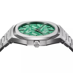 D1 Milano Ultra Thin Fir Green Dial Silver Steel Strap Watch for Men - D1-UTBJ34 Authentic Buy Shop Now