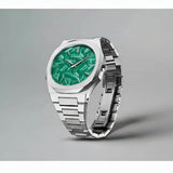 D1 Milano Ultra Thin Fir Green Dial Silver Steel Strap Watch for Men - D1-UTBJ34 Authentic Buy Shop Now