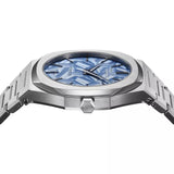 D1 Milano Ultra Thin Olympic Blue Dial Silver Steel Strap Watch for Men - D1-UTBJ35 Authentic Buy Shop Now